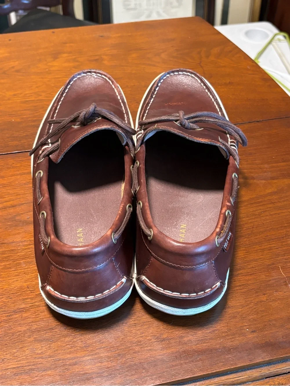 Cole Haan Men’s Pinch Roadtrip Boat Shoes Brown Leather Size 13 M